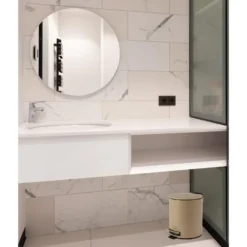 Urban Living Pedaalemmer Toulon - beige - 5L - metaal