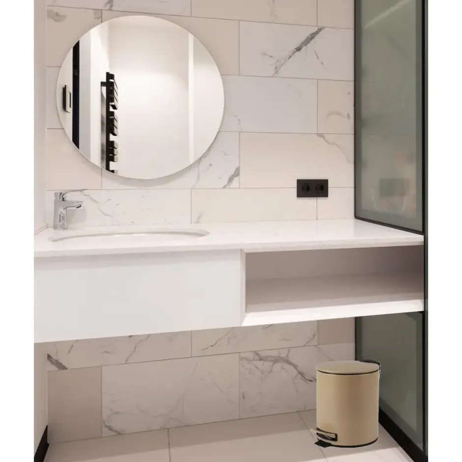 Urban Living Pedaalemmer Toulon - beige - 5L - metaal