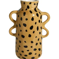 Vaas Dot - bruin/zwart - keramiek - 11,8x26x19 cm