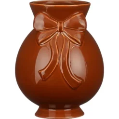 Vaas Strik - bruin - keramiek - 23,5xØ18 cm
