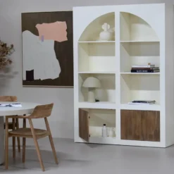 Vakkenkast Beige - 150x38x210cm - 8 Vakken - Miné