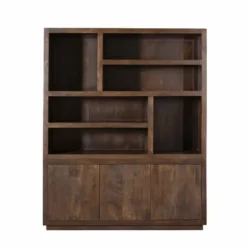 Vakkenkast Bruin Hout - 160x45x200cm - Brussel