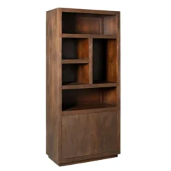 Vakkenkast Bruin Hout - 90x45x200cm - Brussel