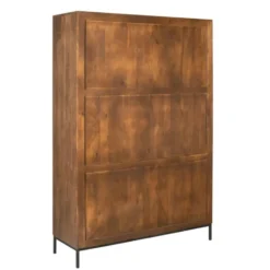Vakkenkast Bruin Hout - 135x45x200cm - Madison XL