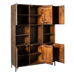 Vakkenkast Bruin Hout - 135x45x200cm - Madison XL