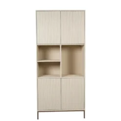 Vakkenkast Zandkleur Hout - 90x45x200cm - Madison