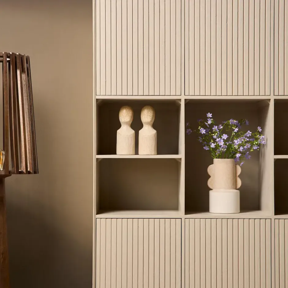 Vakkenkast Zandkleur Hout - 135x45x200cm - Madison XL