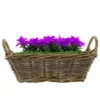 Van der Leeden Mand met hengsels - bruin - 42 x 27 x 14 cm -rotan