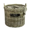 Van der Leeden Opbergmand - bruin - rond - D65 x H60 cm - rotan