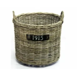 Van der Leeden Opbergmand - bruin - rond - D65 x H60 cm - rotan