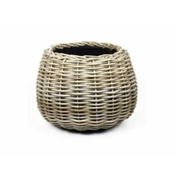 Van der Leeden Planten mand - rotan gevlochten- 45x34cm - drypot