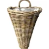 Van der Leeden Wandhanger mand - bruin - 30 x 26 x 37 cm - rotan