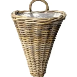 Van der Leeden Wandhanger mand - bruin - 30 x 26 x 37 cm - rotan