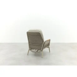 VDG Bilbao verstelbare rope loungestoel - Latte/Teak