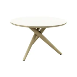 VDG Dublin ronde tuintafel Ø120 cm. - Latte