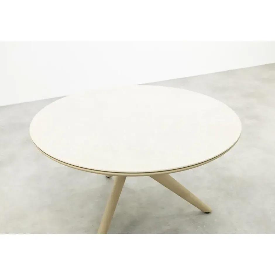 VDG Dublin ronde tuintafel Ø120 cm. - Latte