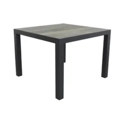 VDG Kings tuintafel 100x100 cm. - Antraciet - Houtlook