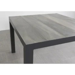 VDG Kings tuintafel 100x100 cm. - Antraciet - Houtlook