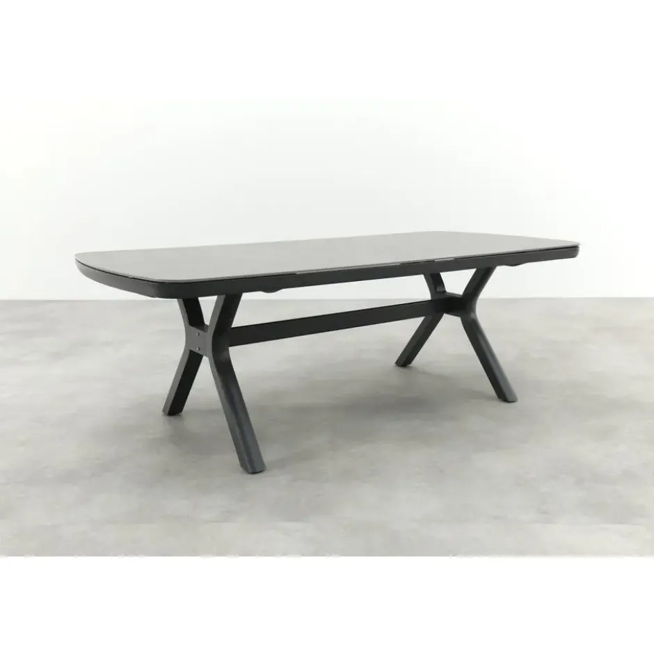 VDG Ponto dining tuintafel keramiek 220x100 cm. - Royal Grey