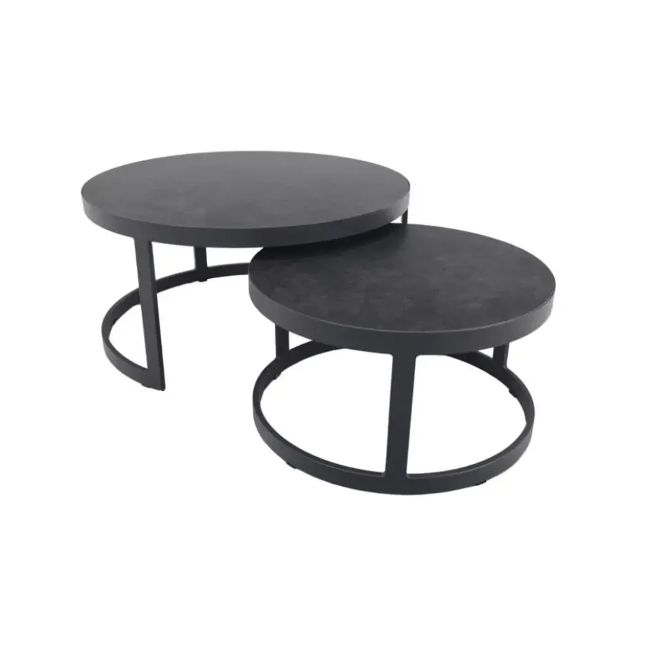 VDG Rhodos koffietafel - set van 2 - antraciet