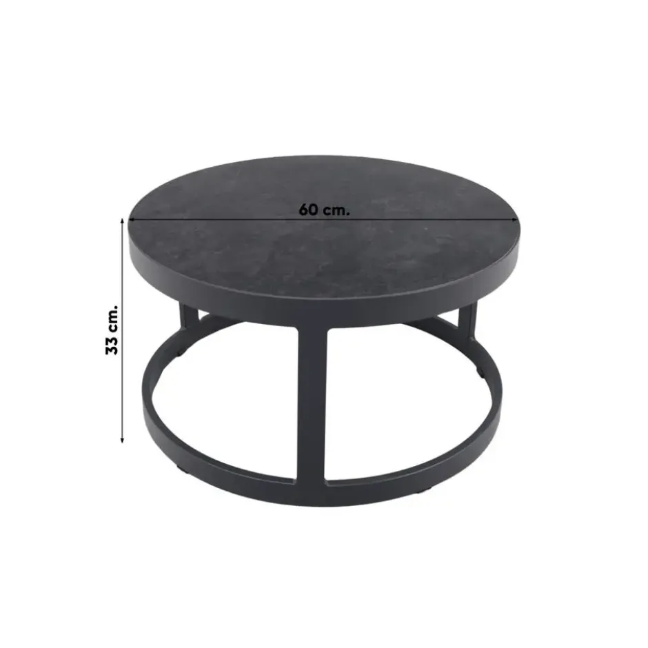 VDG Rhodos koffietafel - set van 2 - antraciet