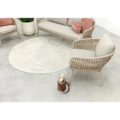 VDG Romeo rope stoel-bank loungeset - Latte