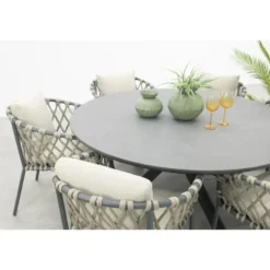 VDG Sara/Marena ronde tuinset Ø158 cm. (7-delig) - Antraciet