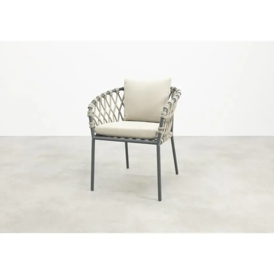 VDG Sara/Marena ronde tuinset Ø158 cm. (7-delig) - Antraciet
