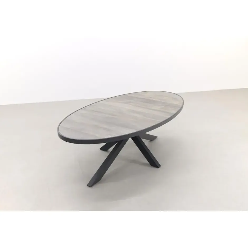 VDG Silva ovale tuintafel - houtlook - 240 x 115 cm