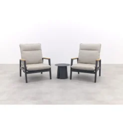 VDG Solaro/Velora verstelbare loungestoelen set (3-delig) - Royal grey / Zand