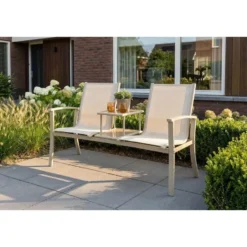 VDG Tete-a-Tete aluminium tuinbank Felix- Latte