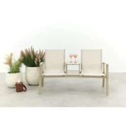 VDG Tete-a-Tete aluminium tuinbank Felix- Latte