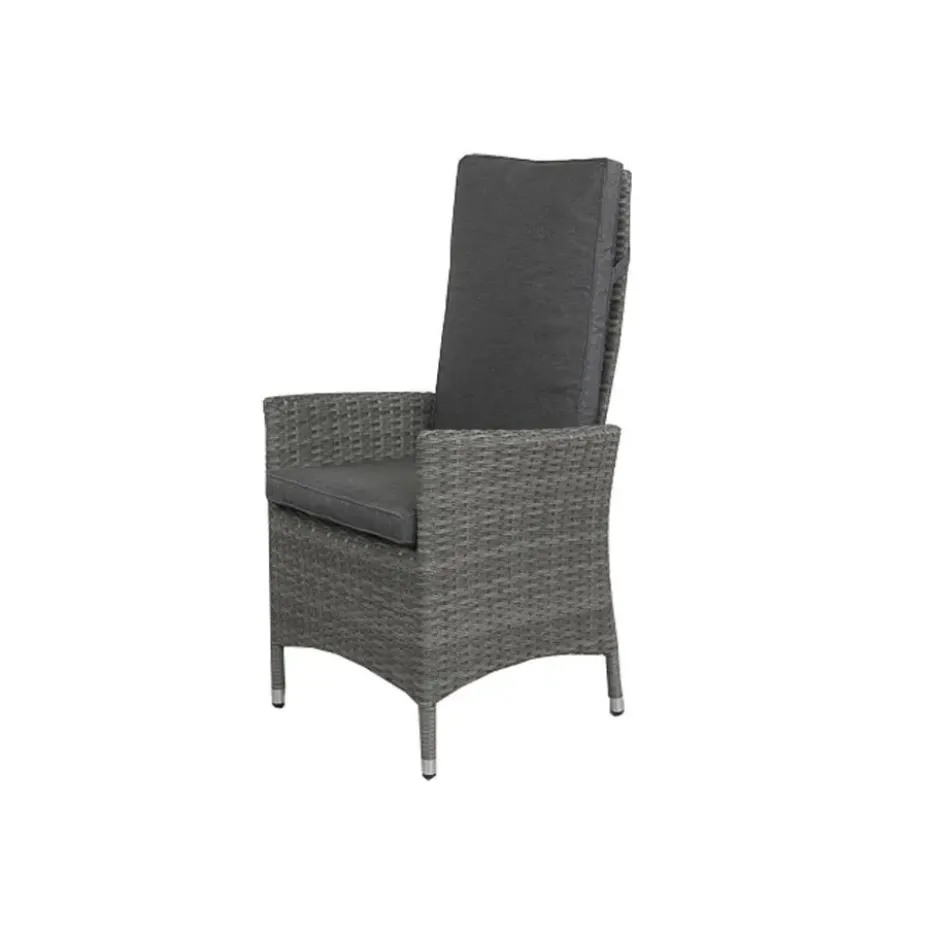VDG Timber wicker verstelbare tuinstoel - Organic grey
