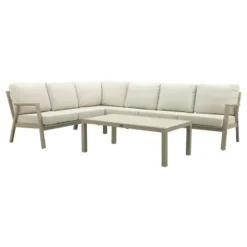 VDG Viento/Atlanta hoek loungeset (4-delig) - Latte