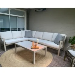 VDG Viento/Atlanta hoek loungeset (4-delig) - Latte