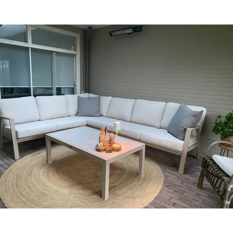 VDG Viento/Atlanta hoek loungeset (4-delig) - Latte