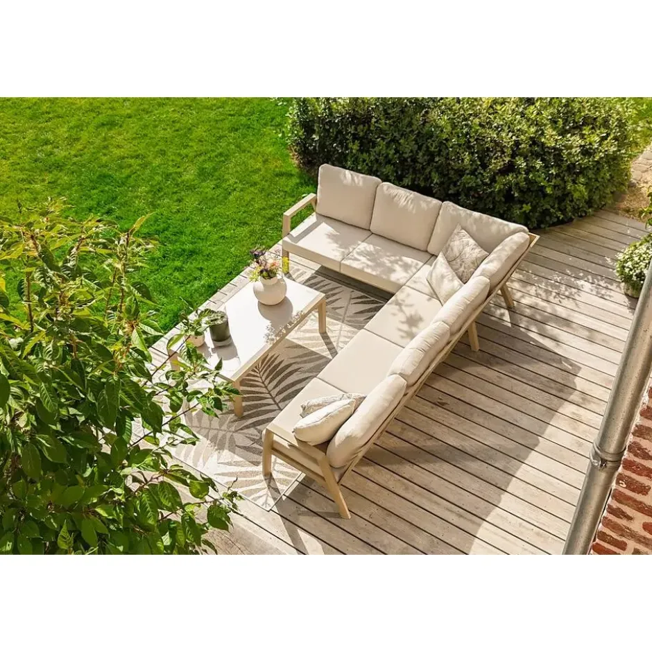 VDG Viento/Atlanta hoek loungeset (4-delig) - Latte