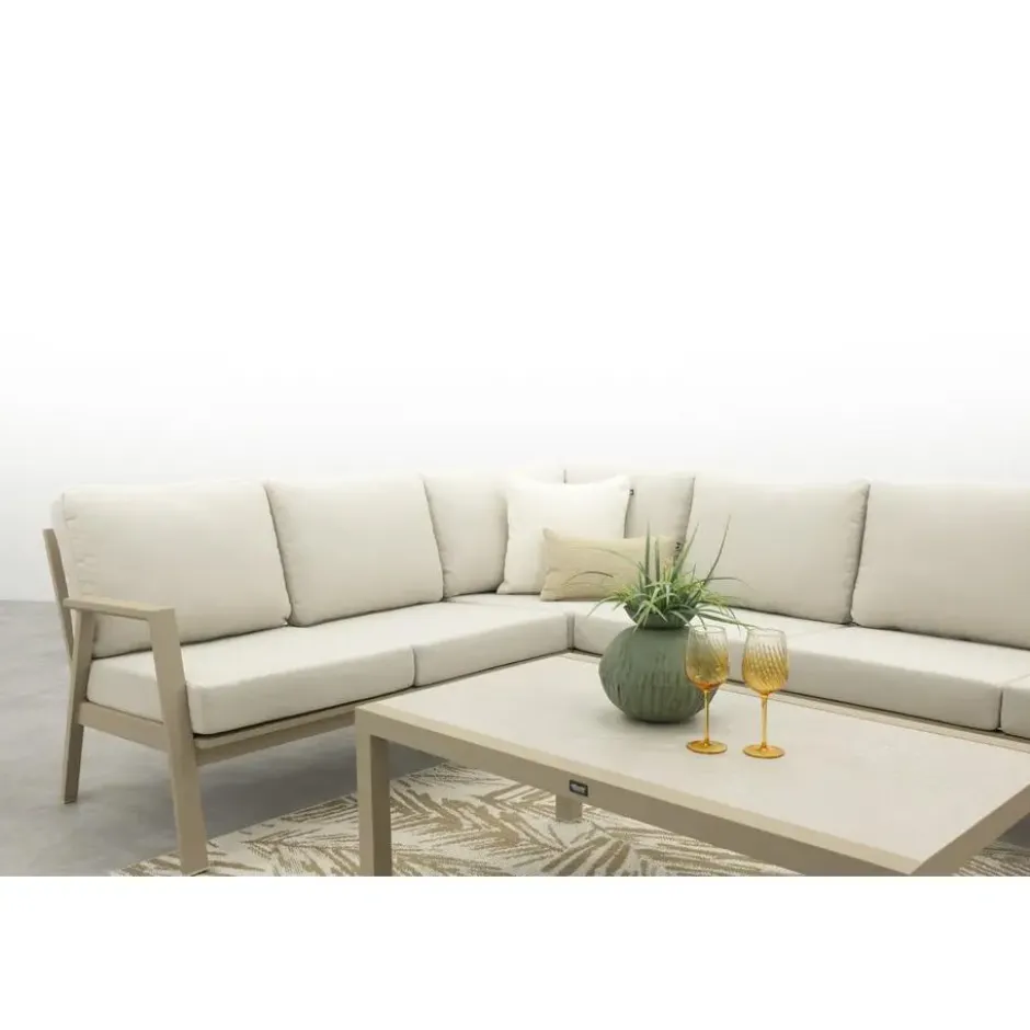 VDG Viento/Atlanta hoek loungeset (4-delig) - Latte