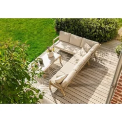 VDG Viento/Atlanta hoek loungeset (4-delig) - Latte