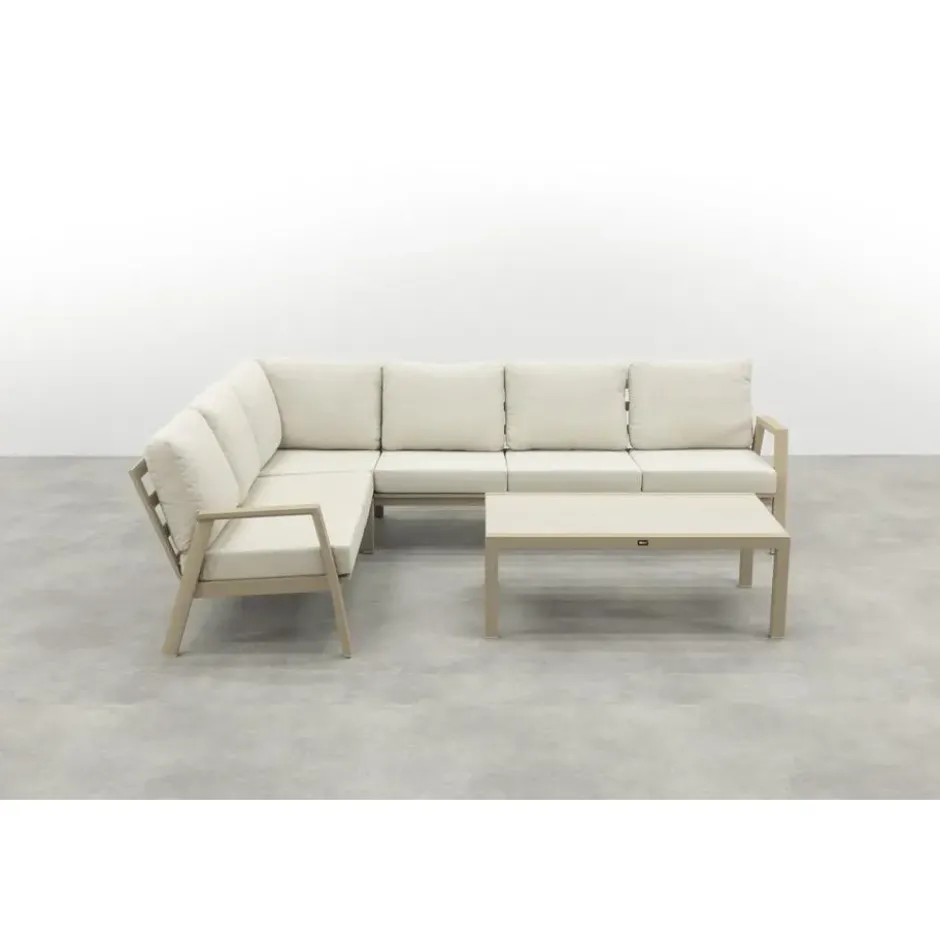 VDG Viento/Atlanta hoek loungeset (4-delig) - Latte