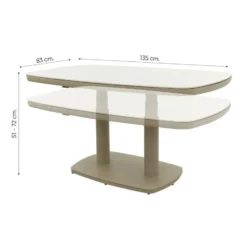 VDG Welton up&down verstelbare tuintafel - Latte