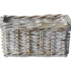 VD Leeden Opbergmand - antiek wit - 60 x 23 x 20 cm - rotan