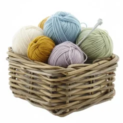 VD Leeden Opbergmand Klassiek - bruin - 20 x 20 x 10 cm - rotan
