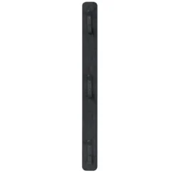 Verticale wandkapstok - met 3 haken - 6x67 cm - zwart