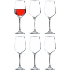 Vicrila wijnglazen Grigio - 6x stuks - rode/witte wijn - 310ml