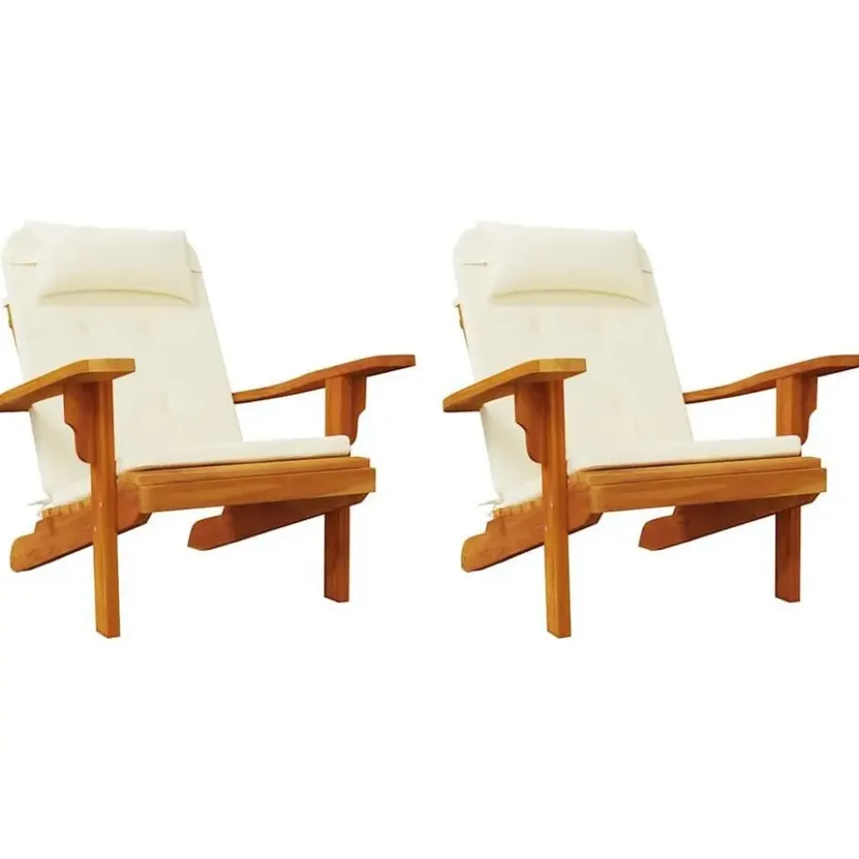 vidaXL - Adirondack Stoelkussen - Crème - Stof