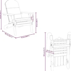 vidaXL - Adirondack tuinstoel - Kussens - Bruin - Acaciahout - 75x84x90 cm