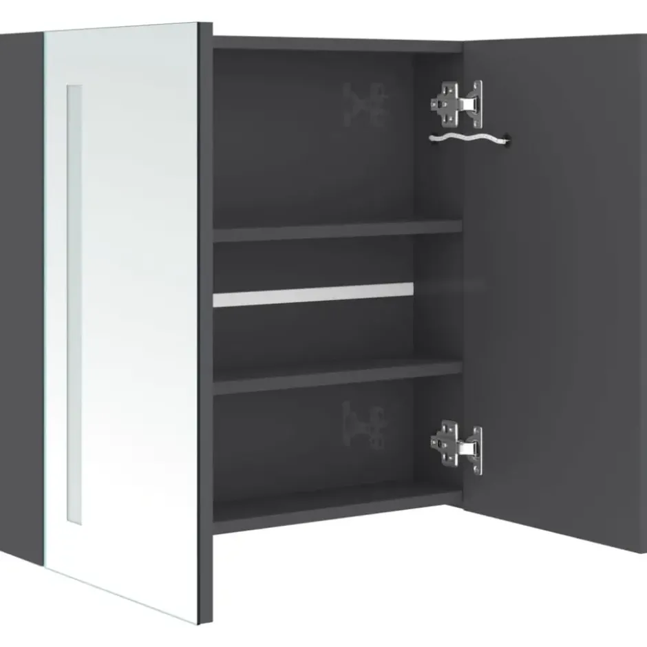 vidaXL - Badkamerkast - Grijs - MDF - 62 x 14 x 60 cm