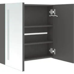 vidaXL - Badkamerkast - Grijs - MDF - 62 x 14 x 60 cm