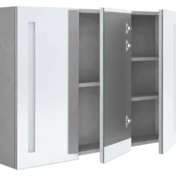 vidaXL - Badkamerkast - Grijs - MDF - 89 x 14 x 62 cm